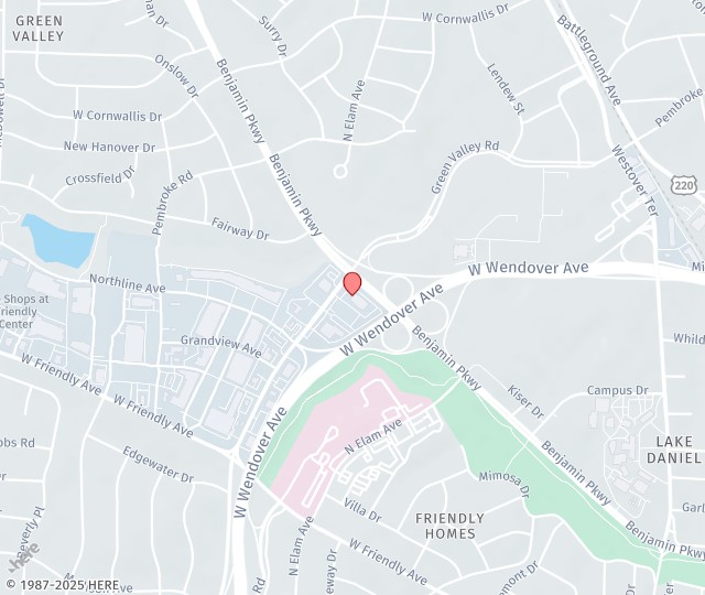 Location Map: 628 Green Valley Road, Suite 200 Greensboro, North Carolina 27408